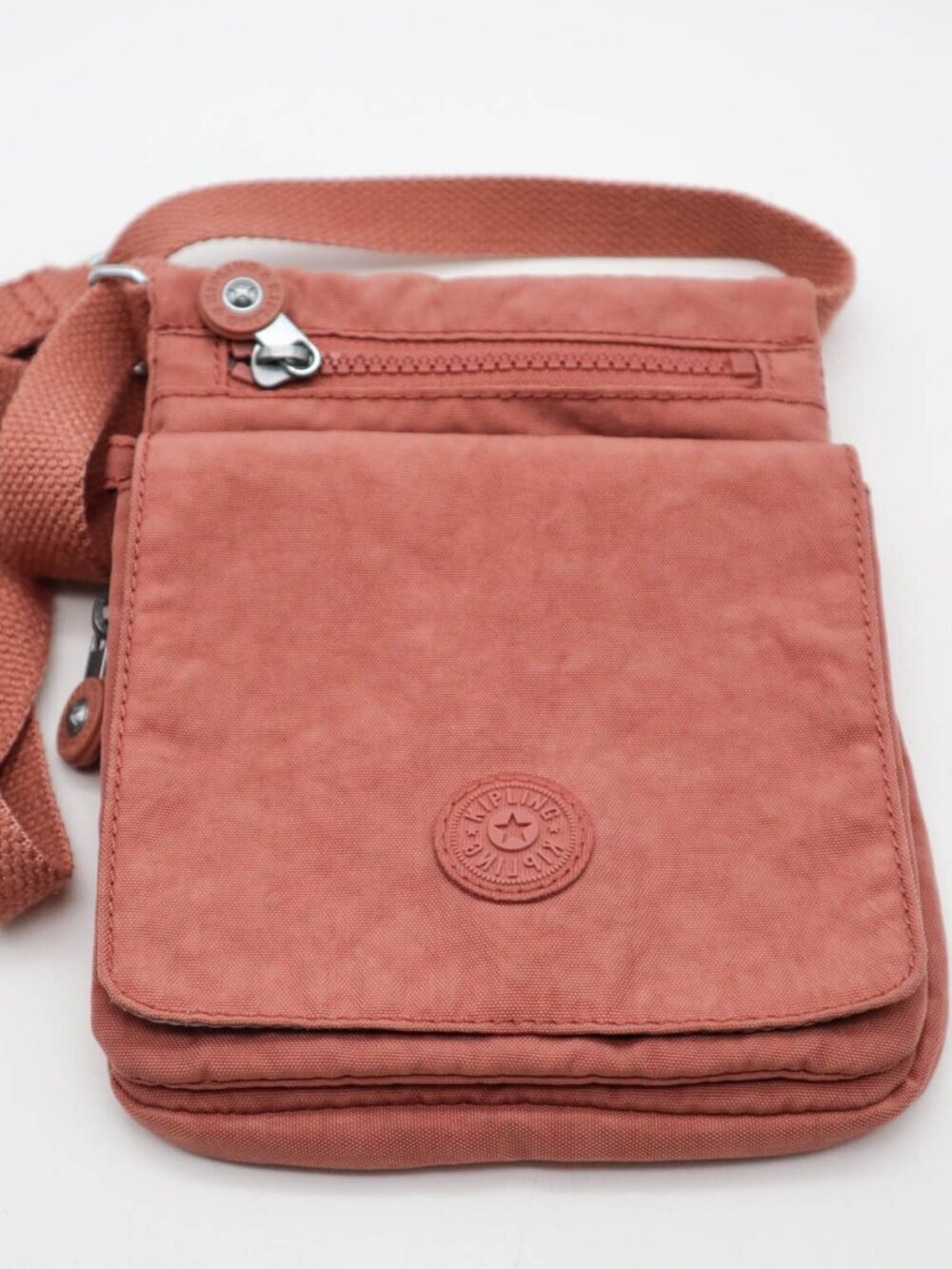 Kipling Eldorado Small Crossbody Bag Purse Dusty Rose Pink w/ Organizers Travel